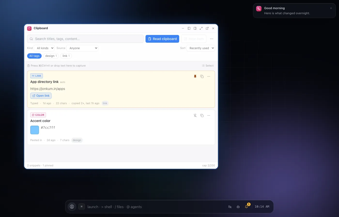 Clipboard screenshot