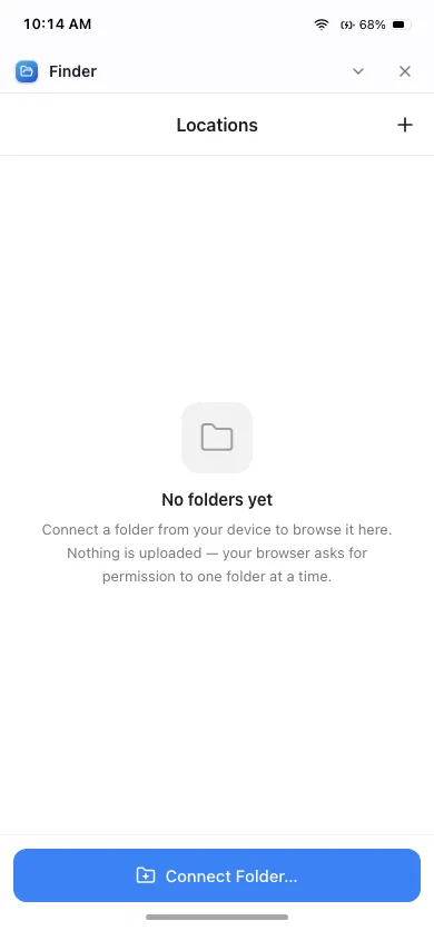 Finder on phone
