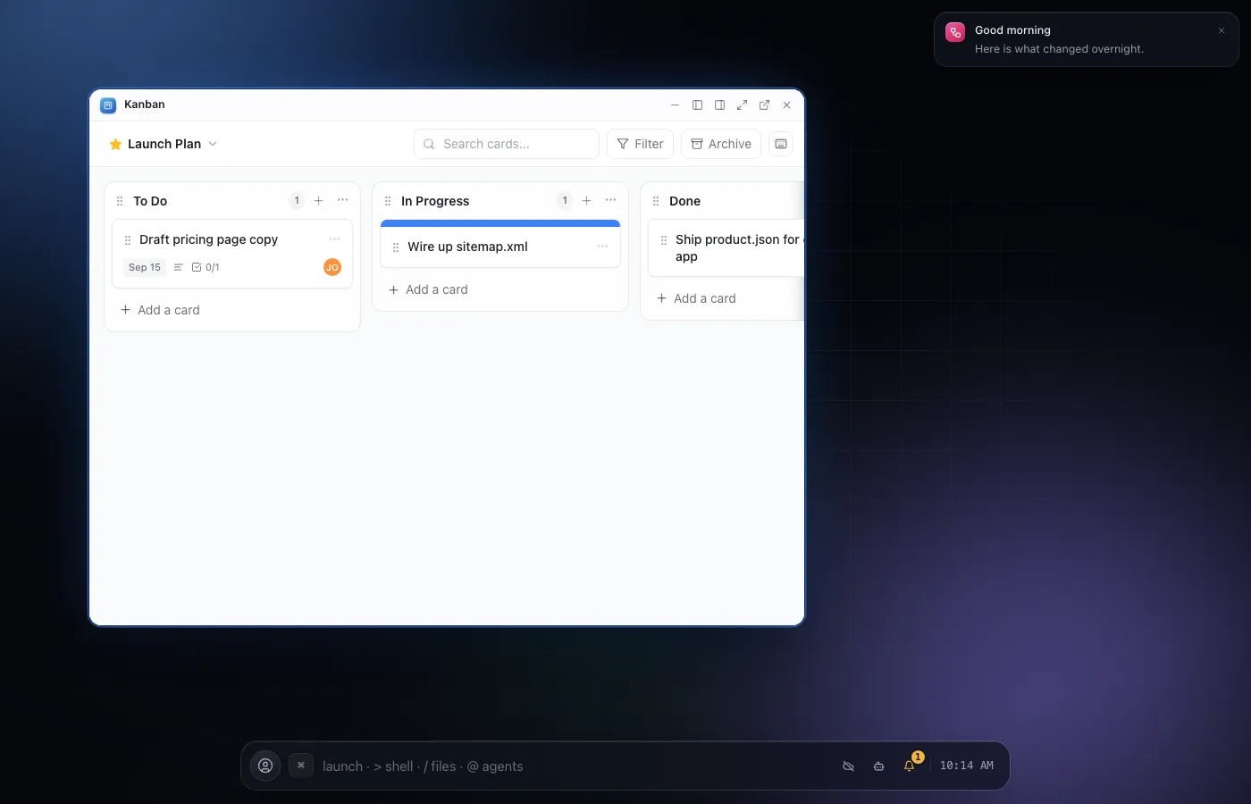 Kanban screenshot