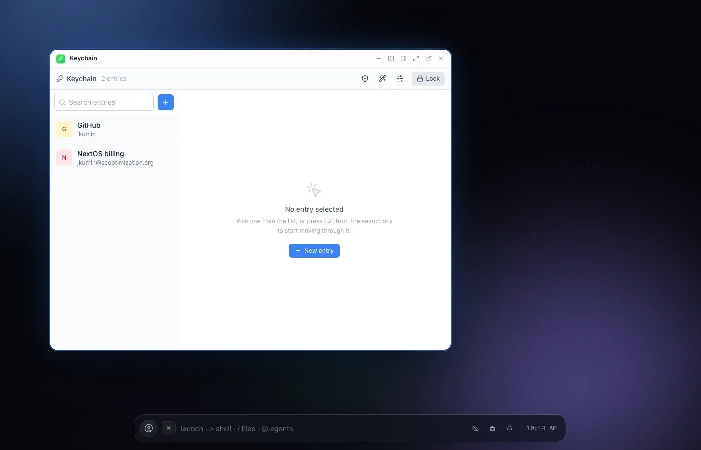 Keychain screenshot