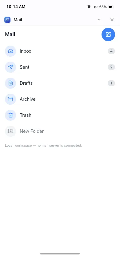 Mail on phone