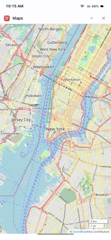 Maps on phone