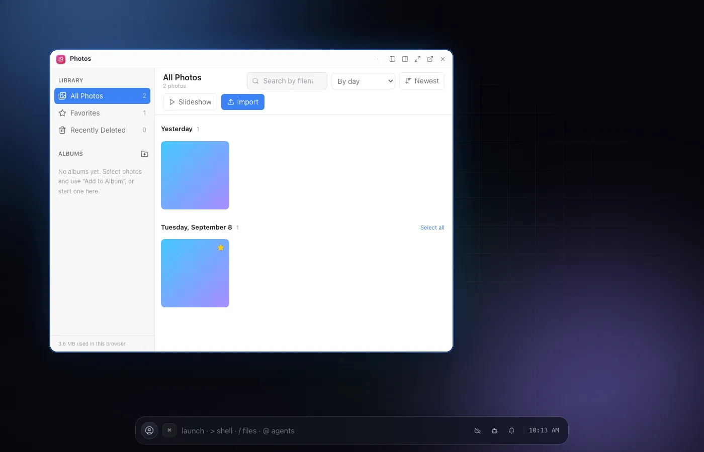 Photos screenshot