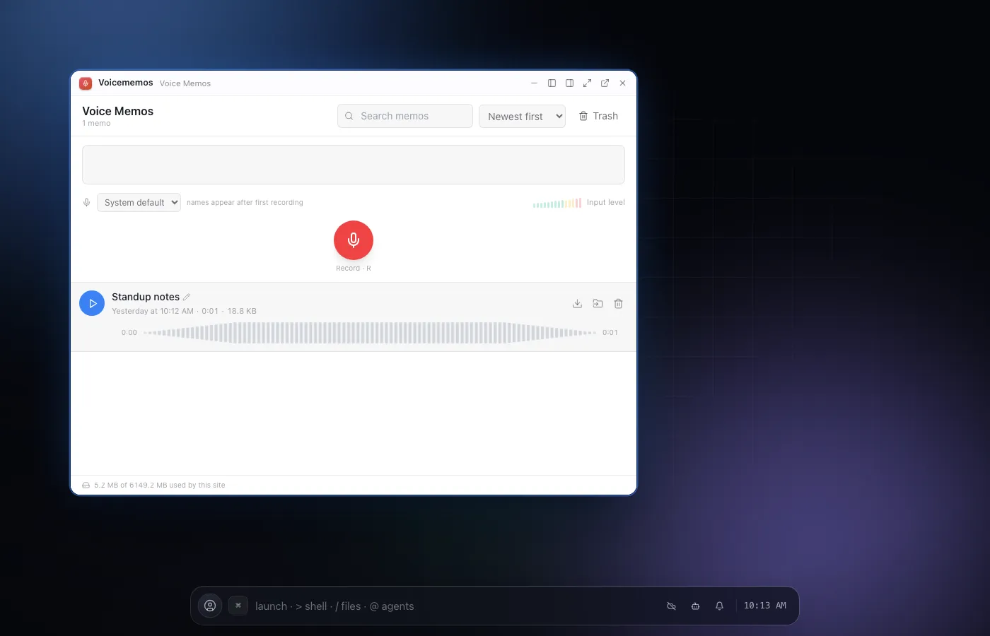 Voice Memos screenshot