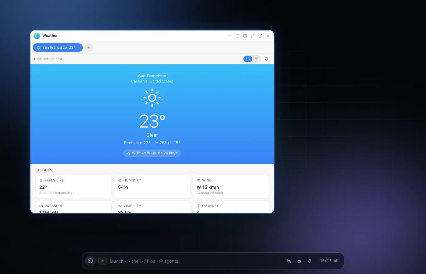 Weather screenshot